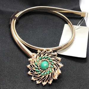 Anthropologie Turquoise and Gold Belt